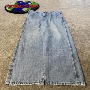 BLUE ACID WASHED WRANGLER CARPENTER JEANS